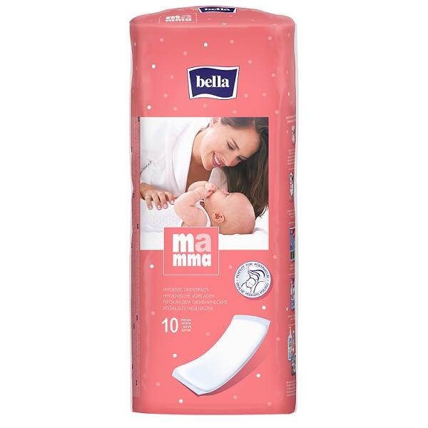 BELLA MAMMA BB-053-LZ10-G01 Podkłady poporodowy 34x11 cm z folią 10 szt.