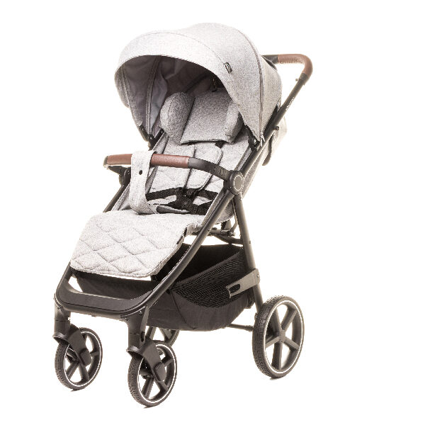 4 BABY Wózek spacerowy STINGER PRO MELANGE LIGHT GREY