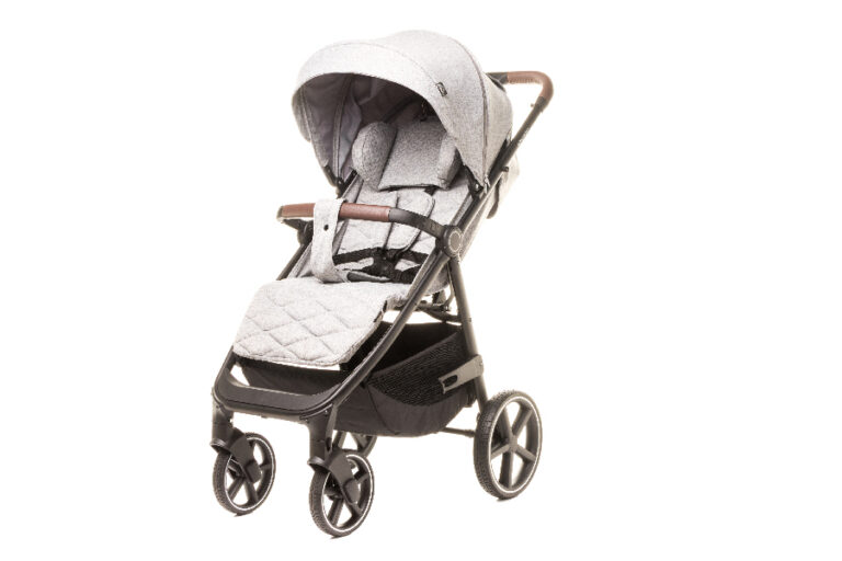 4 BABY Wózek spacerowy STINGER PRO MELANGE LIGHT GREY