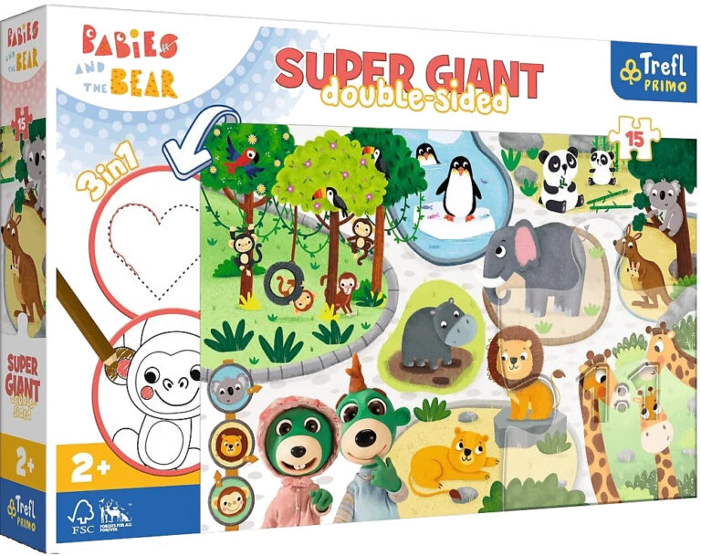 TREFL 42000 Puzzle 15 GIANT Bobaski w ZOO