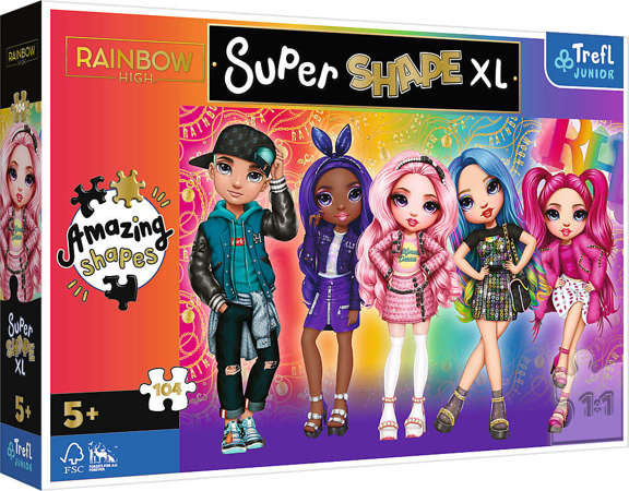 TREFL 50015 Puzzle 104 XL Stylowe Rainbow High