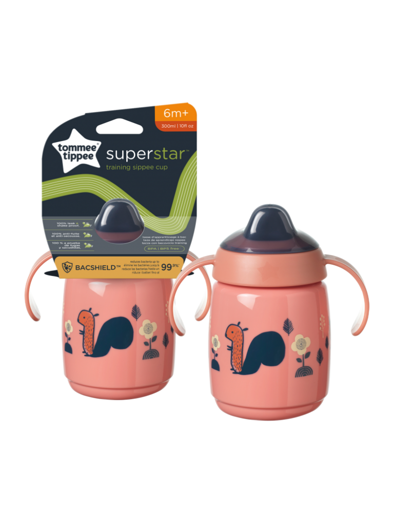 TT Kubek z uchwytami SUPERSTAR 300ml 6m+ różowy 447823