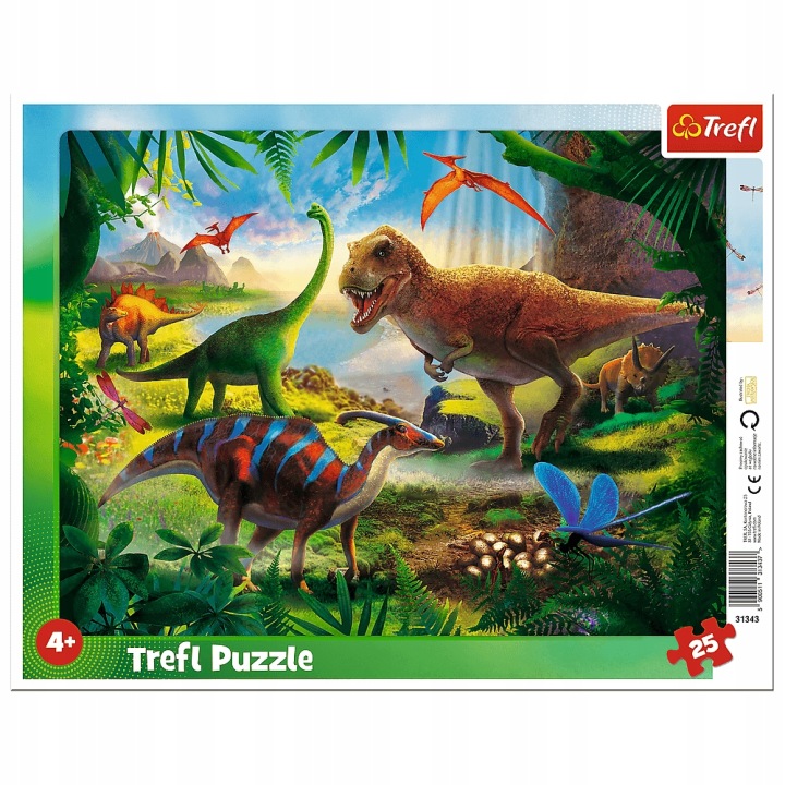TREFL 31343 Puzzle 25 ramkowe Dinozaury