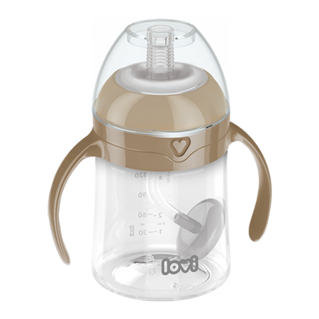 LOVI 35/363 Pierwszy kubek z obciążoną słomką 150ml. Brown