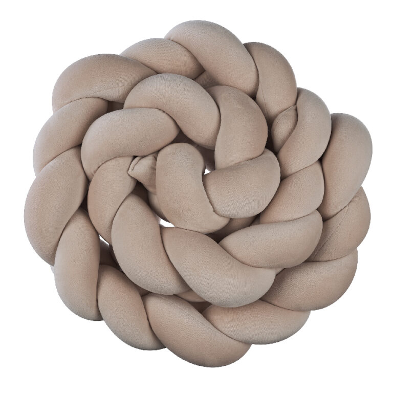 BABY 01843 Warkocz do łóżeczka welur jasny beż 230 cm