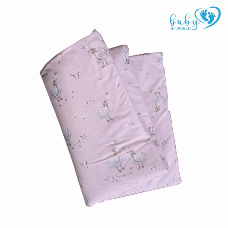 BABY 01632 Kołdra i poduszka 135x100 40x60 Gąski Różowe*