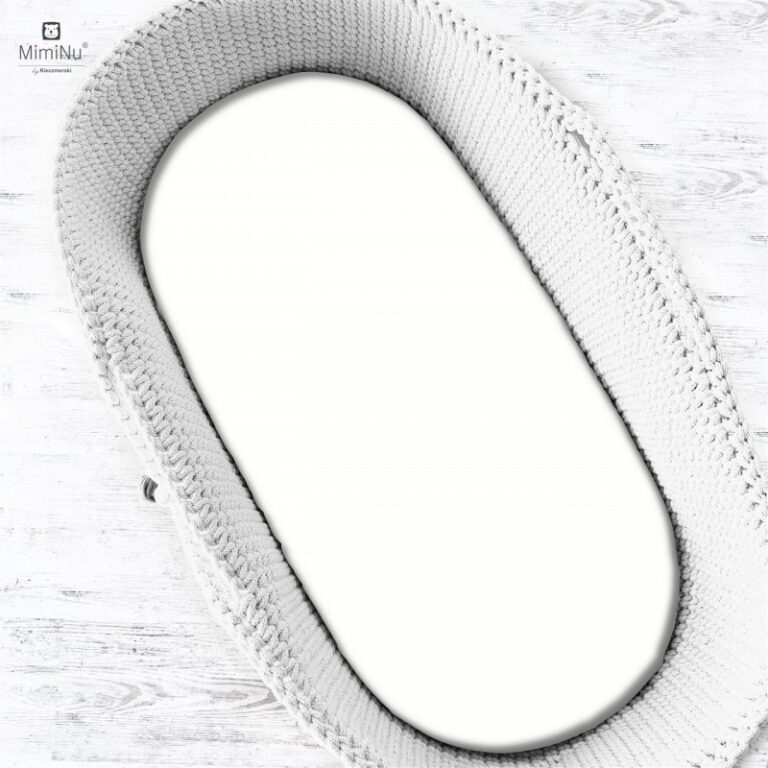 KIECZMERSKI Prześcieradło jersey do wózka / gondolki z gumką 80x35 białe