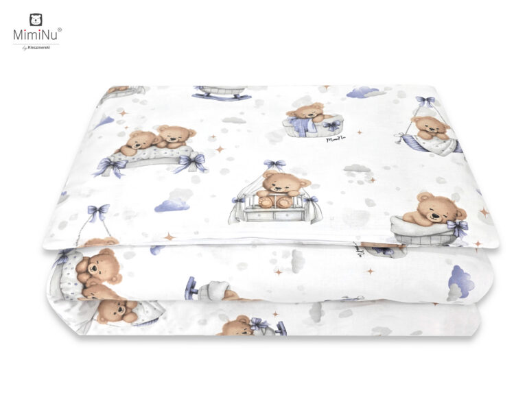 KIECZMERSKI Pościel C-2 100x135 cm MIMINU DESIGN Misiowe Sny błękit