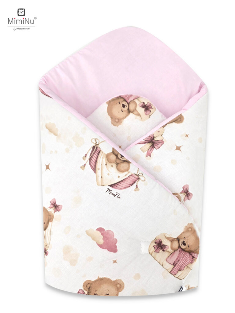 KIECZMERSKI Rożek standard 75x75 cm MIMINU DESIGN Misiowe Sny róż bawełna 100%