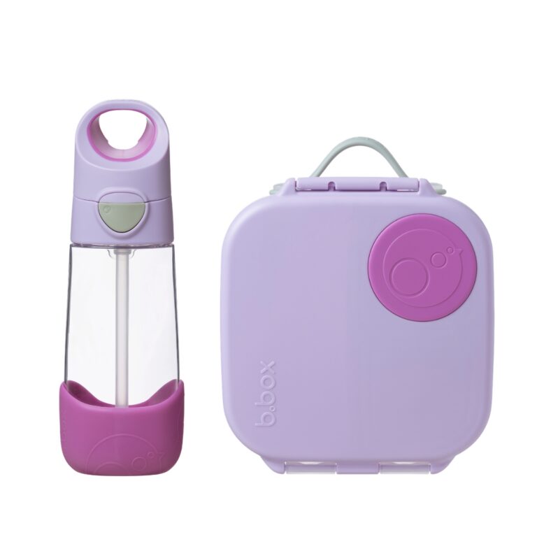 B.BOX 63204 Zestaw Mini Lunchbox + butelka tritanowa ze słomką 450ml Sugar Plum