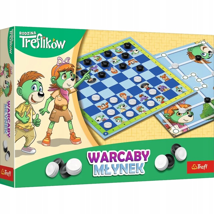 TREFL 02658 Gra Warcaby i Młynek Rodzina Treflików