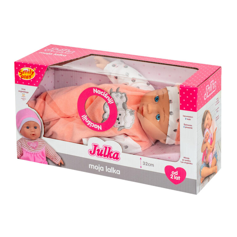 SMILY PLAY SP84487 Lalka Bobas leżąca 30 cm