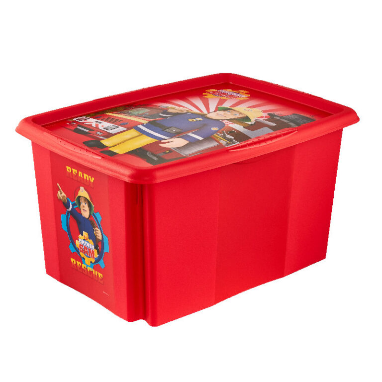 KEEEPER KAROLINA FIREMAN SAM Pojemnik z pokrywą 45l czerwony