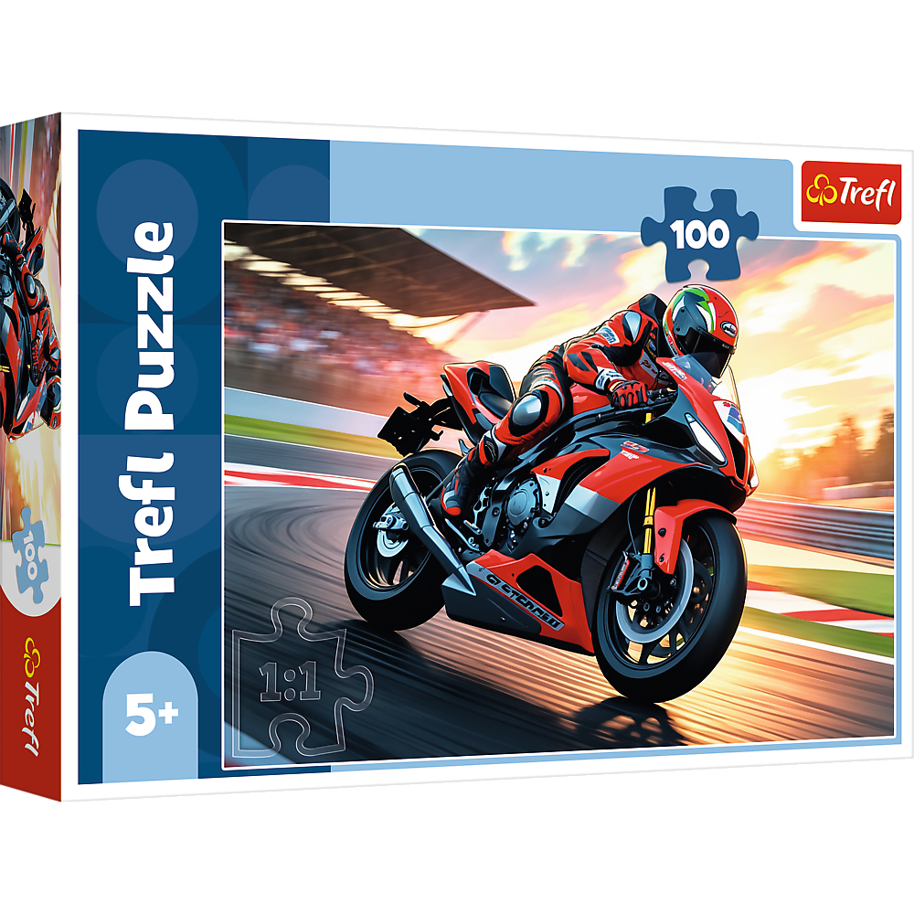 TREFL 16489 Puzzle 100 Szybki motocykl