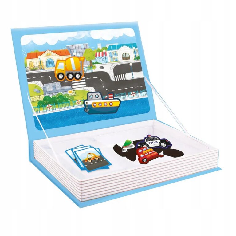 SMILY PLAY SP85300 Książka magnetyczna - puzzle pojazdy