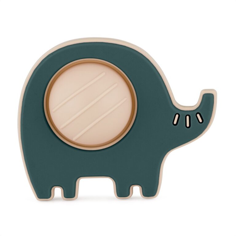 PETITE&MARS 608817 Silikonowa zabawka pop-up Elephant Misty Green 6 m+