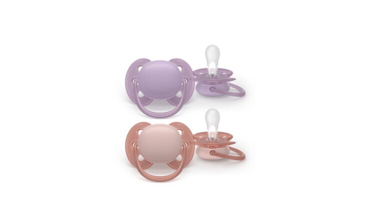 AVENT SCF091/43 Smoczek Ultra Soft 6-18m 2 szt. fioletowy/różowy