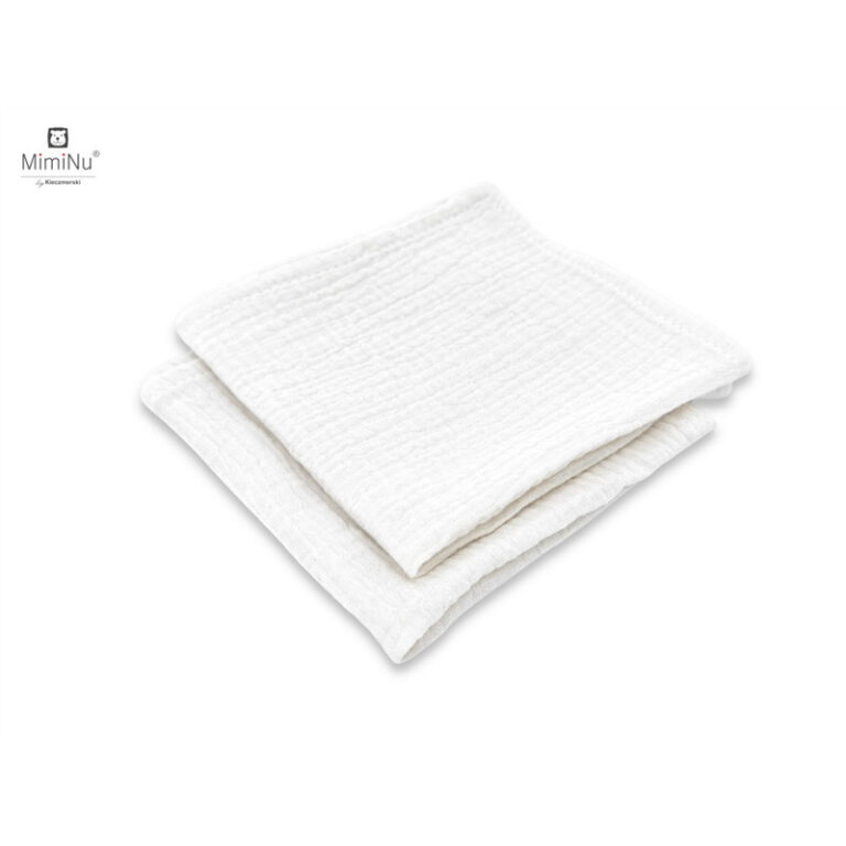 KIECZMERSKI Pieluszka 30x30 cm MUŚLIN bawełna 100% śmietanka 2-pak