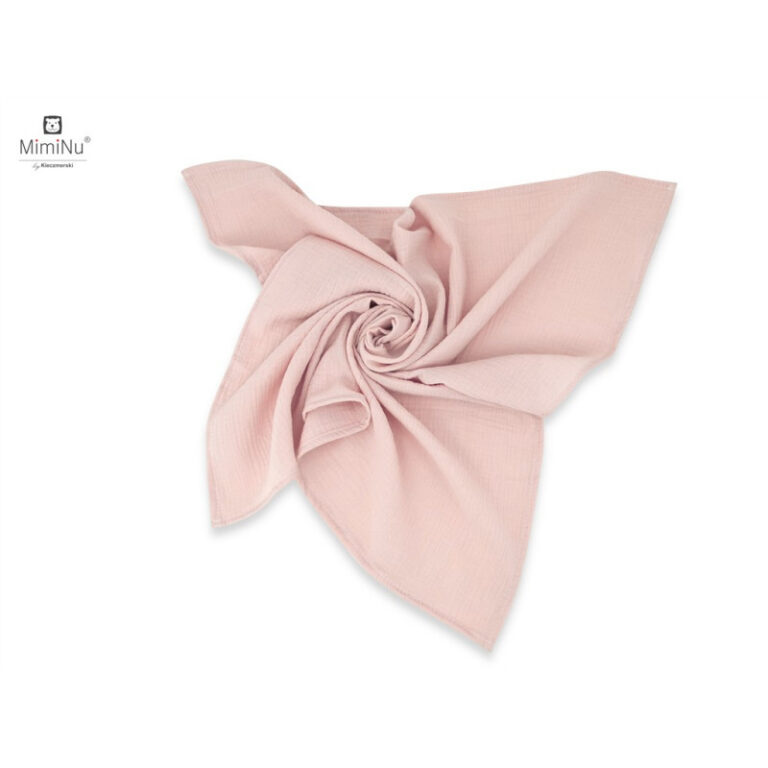 KIECZMERSKI Pieluszka 30x30 cm MUŚLIN bawełna 100% pudrowy róż 2-pak