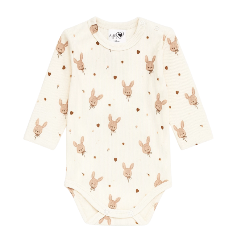 BABY 01975 Body niemowlęce Królik prążek 56/62
