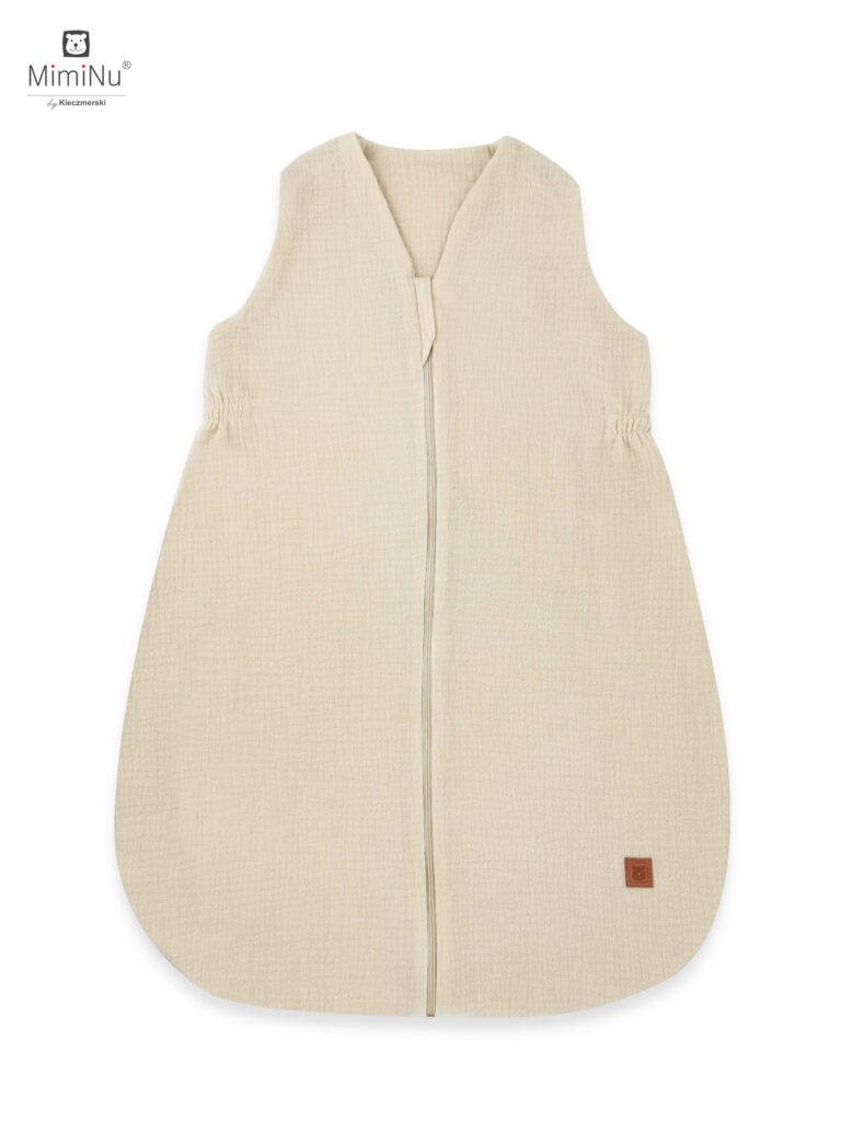 KIECZMERSKI Śpiworek letni AVI MUŚLIN bawełna 100% 74 cm, 0,5-1TOG ciepły beż