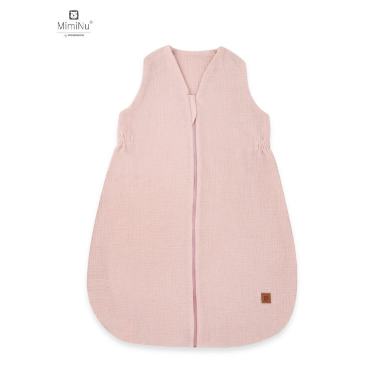 KIECZMERSKI Śpiworek letni AVI MUŚLIN bawełna 100% 74 cm, 0,5-1TOG pudrowy róż