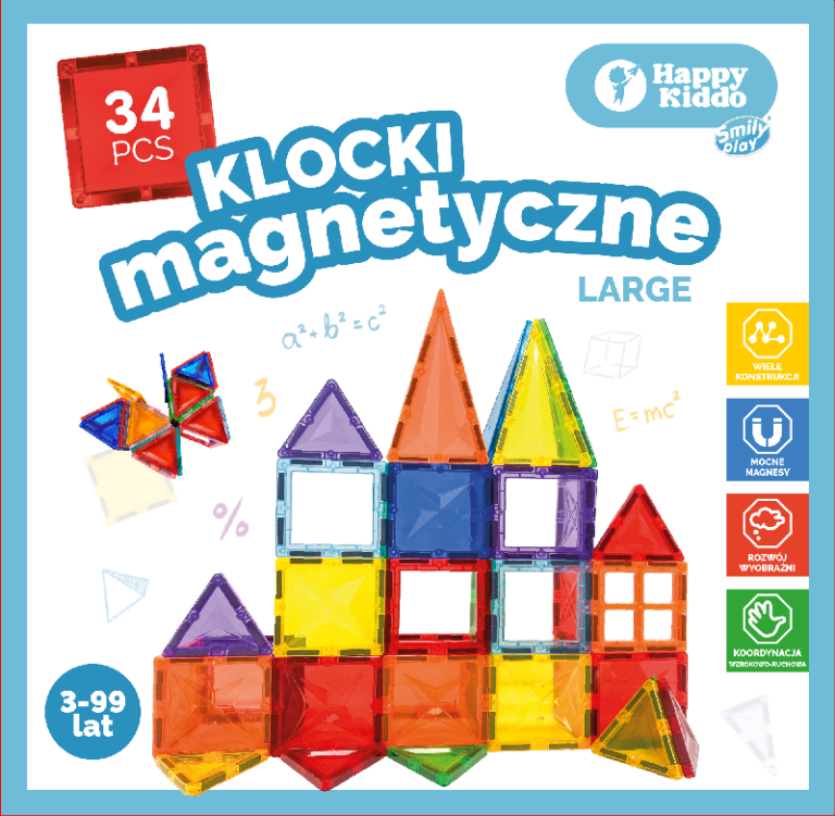 SMILY PLAY SP85381 Klocki magnetyczne 34 el.