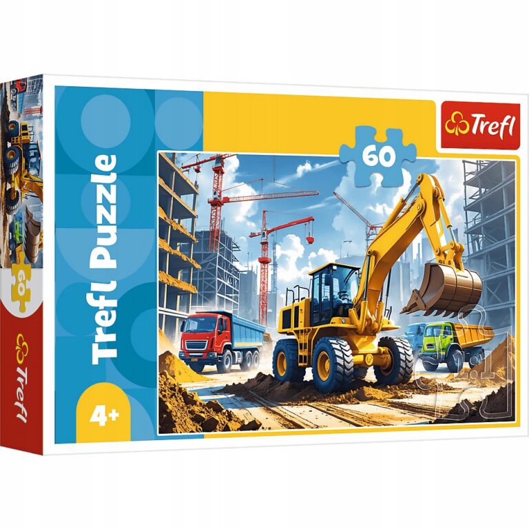 TREFL 17406 Puzzle 60 Traktor koparko - ładowarka