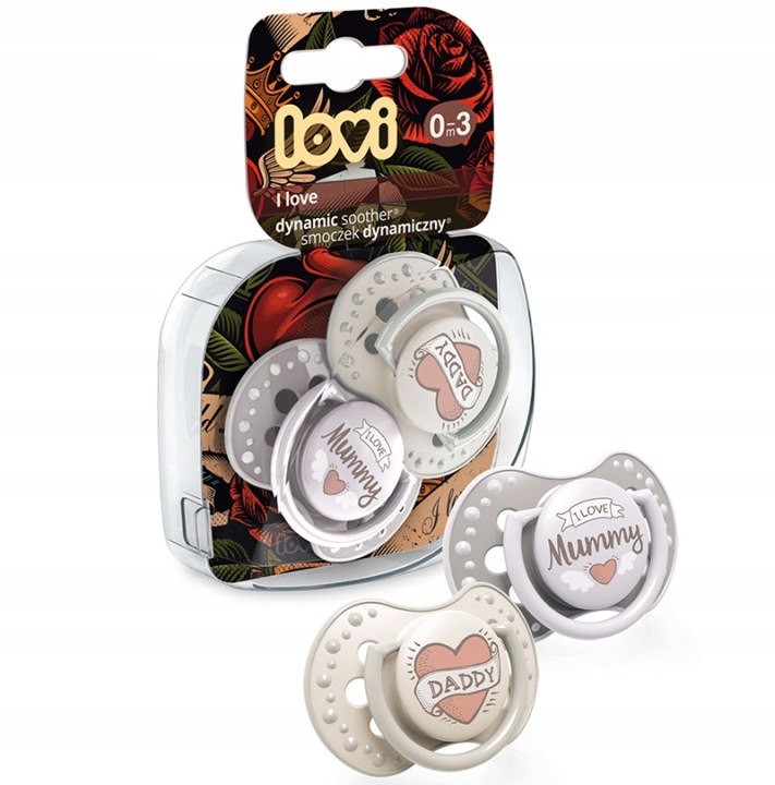 LOVI 22/866 Smoczek silikonowy dynamiczny 0-6m 2 szt Love
