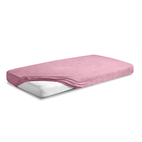 MATEX Prześcieradło nieprzemakalne FROTTE z gumką 60x120 [TB0023_10] róż