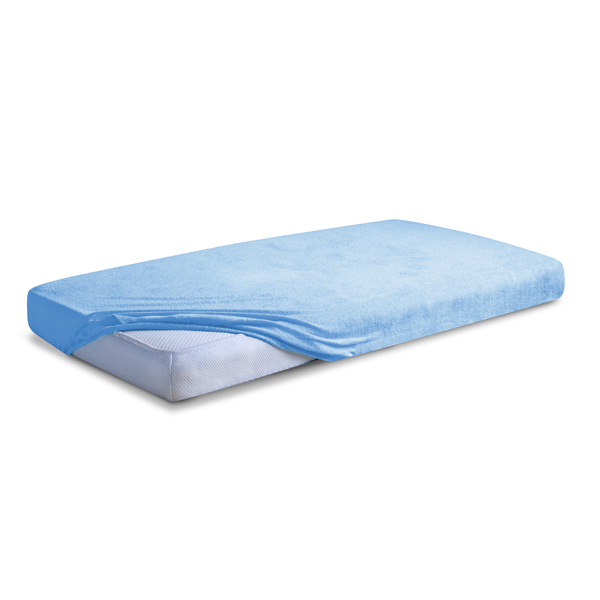 MATEX Prześcieradło FROTTE PREMIUM z gumką 70x140 [TB0026_24] niebieski WYPRZEDAŻ