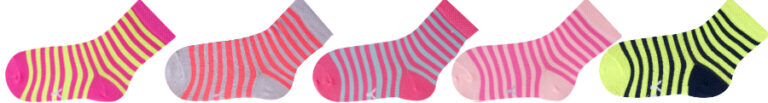 SCORPIO SK-35 Skarpety w paski fluo girl 31-33