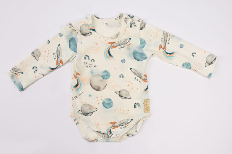 BABY 01198 Body niemowlęce dł rękaw Kosmos Ecru 68/74*