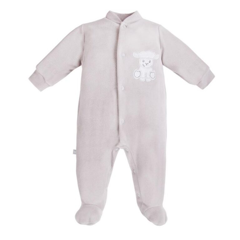 EWA 930033 NEWBORN Pajac welur szary 56