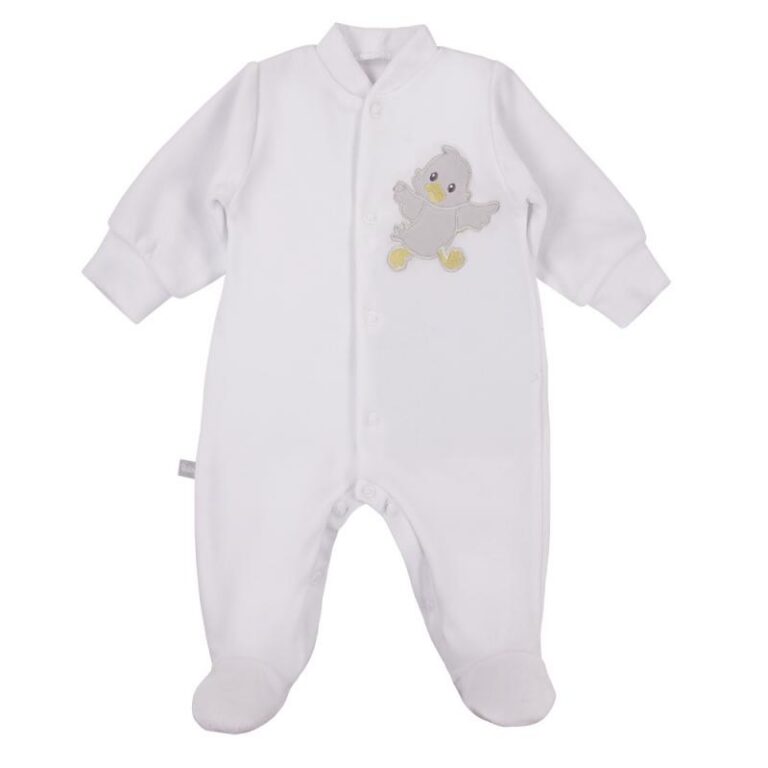 EWA 930002 NEWBORN Pajac welur biały 62