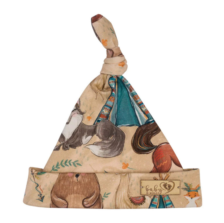 BABY 01255 Czapka niemowlęca Smerfetka boho boy 7-12mc.*